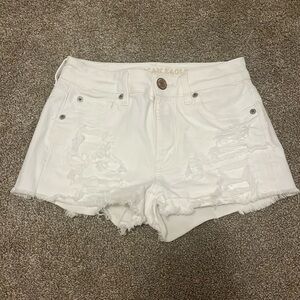 White Jean Shorts Size 0